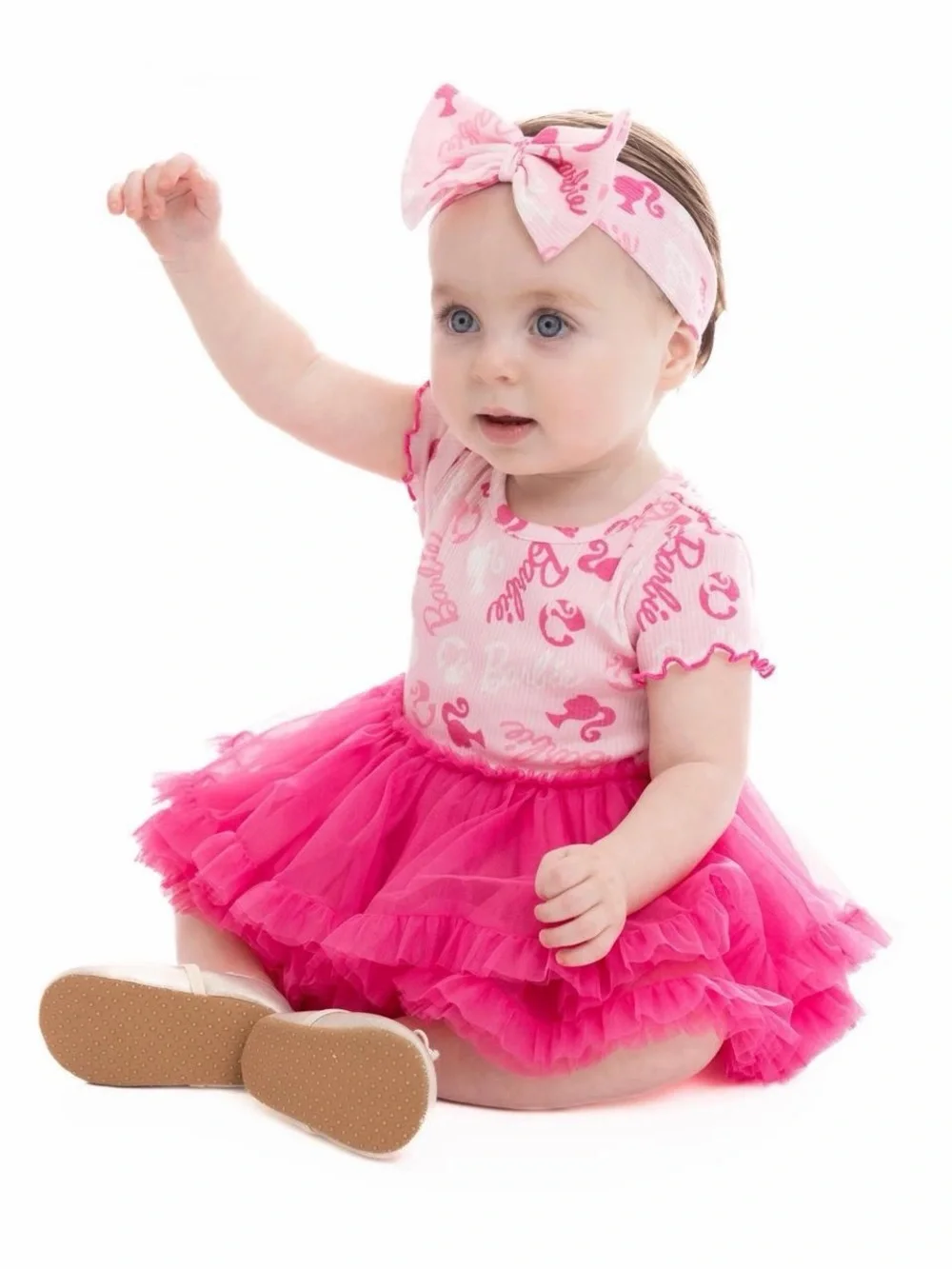 Barbie Baby Girl Tutu Dress With Bow Headband